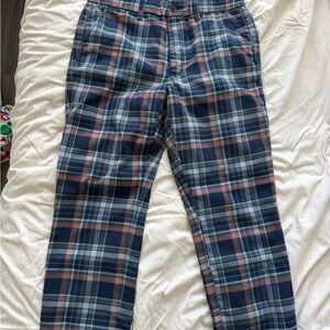 American Eagle Outfitters Plaid Chinos - Blue and Red